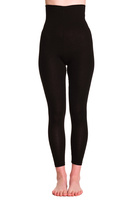 Leggings deportivos mujer yoga premamá largos cintura muy alta - negro