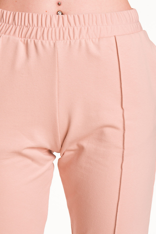 Pantaloni de trening de dama cu o cuta roz pudrat