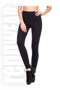 Legginsy sportowe z wysokim stanem czarny | lycra | rennWEAR