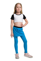 Leggings lunghi con gonna turchese
