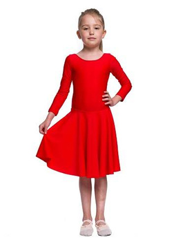 Tournament Dance Dress for Girls FIRST STEP in Red.