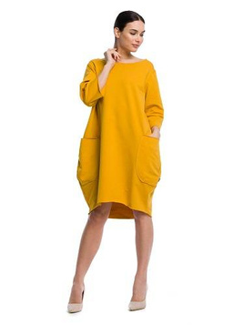 Kleit Tunika Dressipluus Oversize naiste sinep