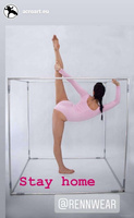 Gymnastik-Trainingsbody mit langen Ärmeln B100D pink