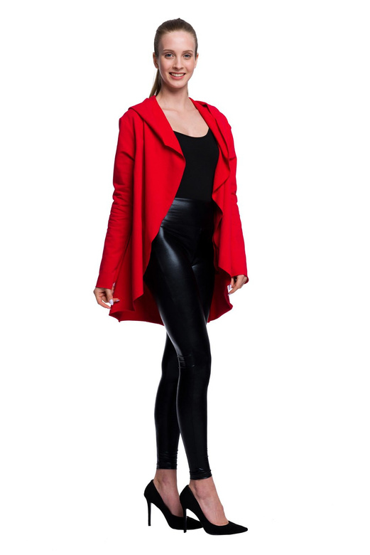 Cardigan rosso da donna e bambino