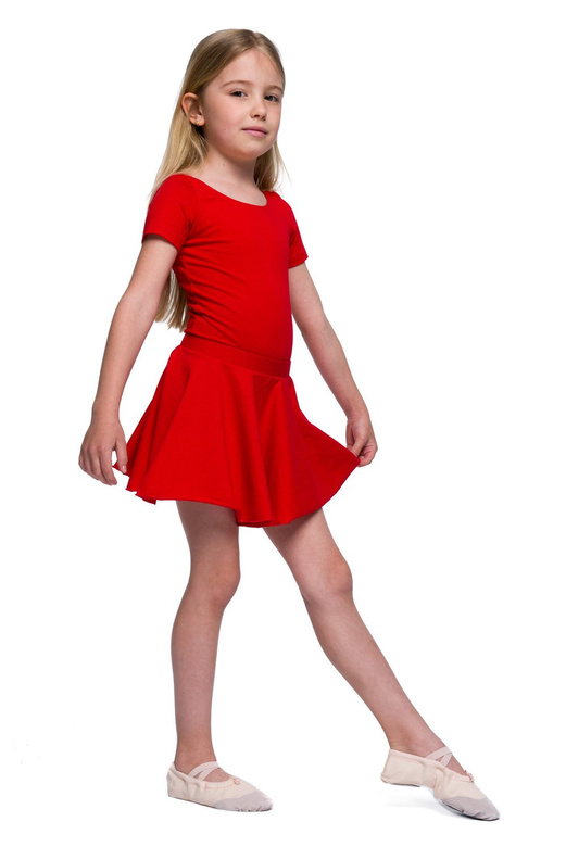 Body allenamento ginnastica con maniche corte B100K rosso