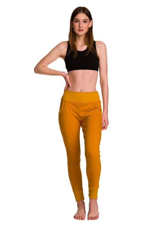 Fitted Mustard Women's Sweatpants