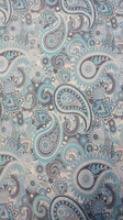 Sporty blue paisley pattern leggings for girls.