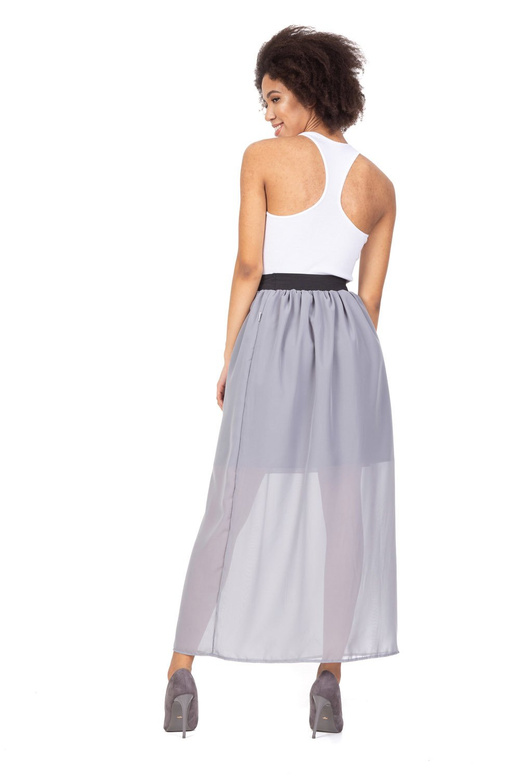 Maxi Chiffon Skirt - Grey