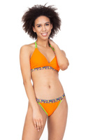 Maillot de bain BIKINI FLOWERS haut orange