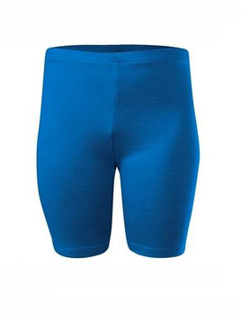 Damer barns korta sportleggings i bomull blåklintblå