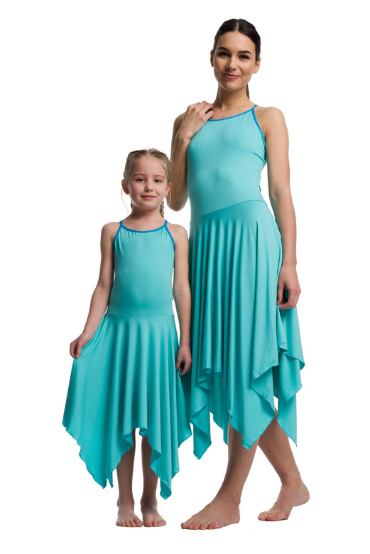 Vestido cuadrado - turquesa