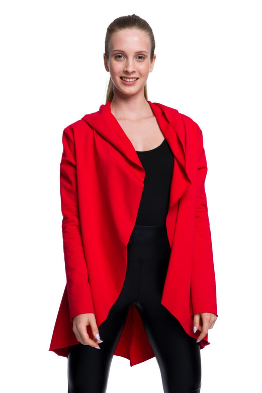 Rote Strickjacke für Damen und Kinder