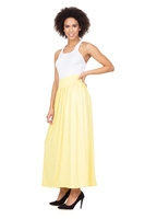 Maxi viscose skirt - lemon yellow