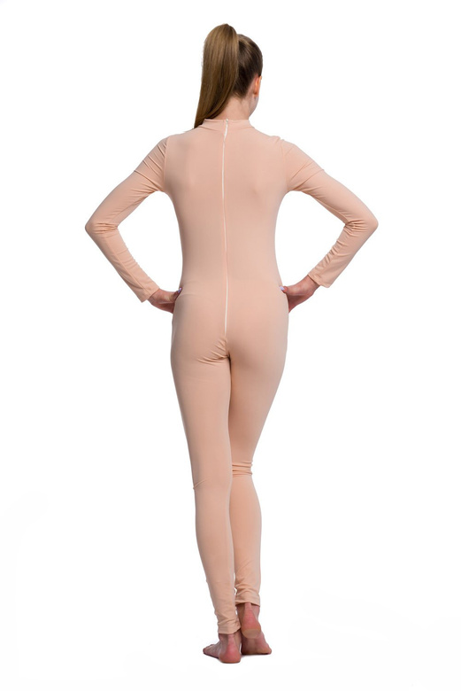 Tricot intégral avec fermeture éclair nude