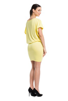 Dress with fitted bottom - lemon yellow