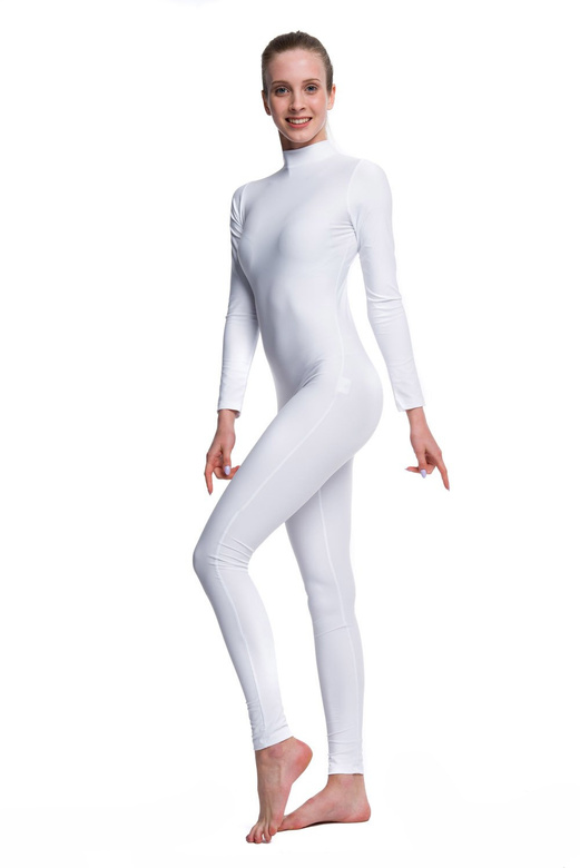 Tricot blanc entièrement zippé