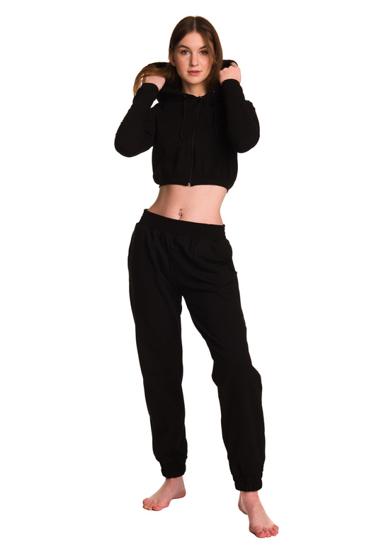 Pantalon de survêtement ample pour femme noir