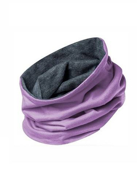 Tube Scarf Warm Double-Layered Golf in Heather Purple + Graphite