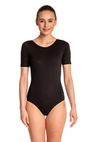 Body allenamento ginnastica a maniche corte B100K nero