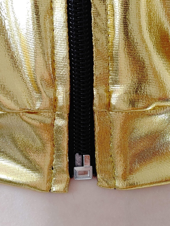 Sudadera metálica niño brillante para niños con una capucha grande para actuaciones doradas