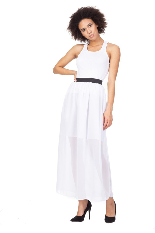 MAXI Chiffon Skirt - White.