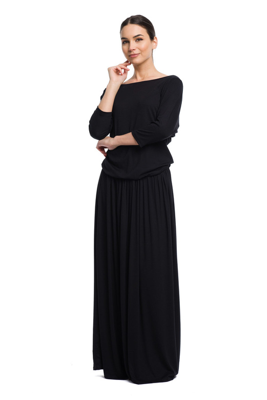Robe longue MAXI en viscose - noir