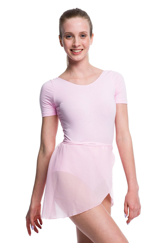 Body allenamento ginnastica con maniche corte B100K rosa