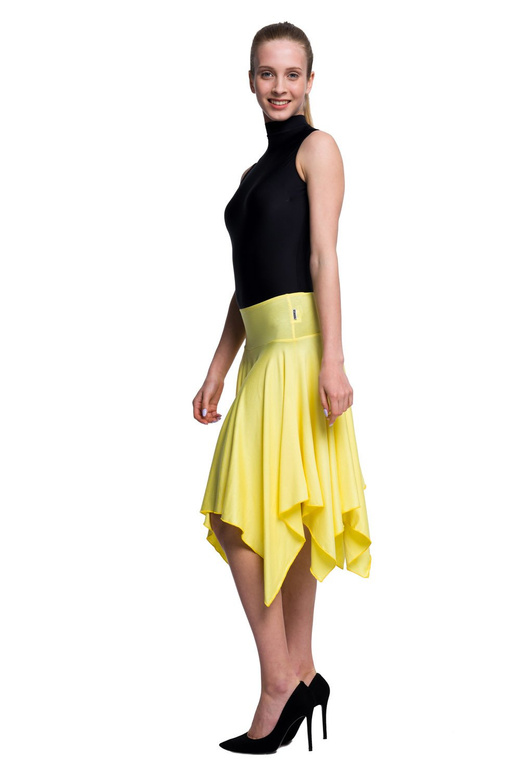 Gonna svasata QUADRI - limone