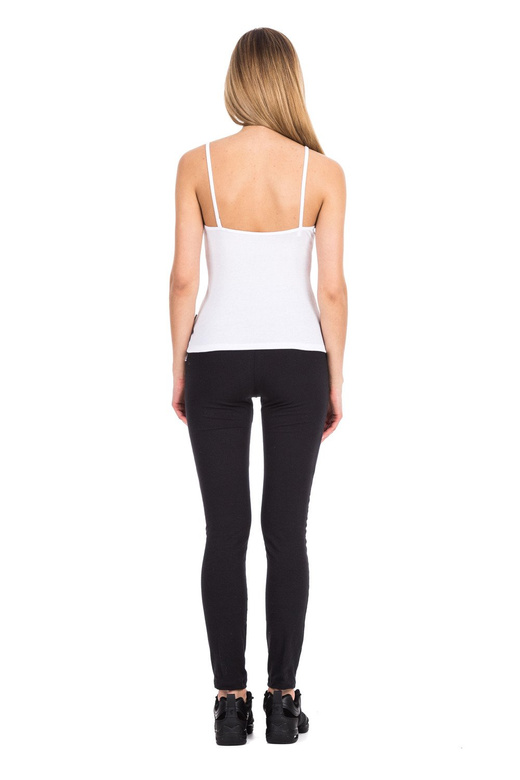 T-shirt in cotone con spalline sottili - bianca