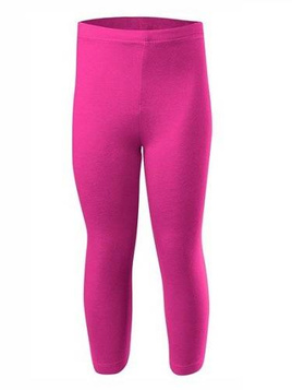 Legging de sport 3/4 jambes pour femme, homme et enfant, coton fuchsia