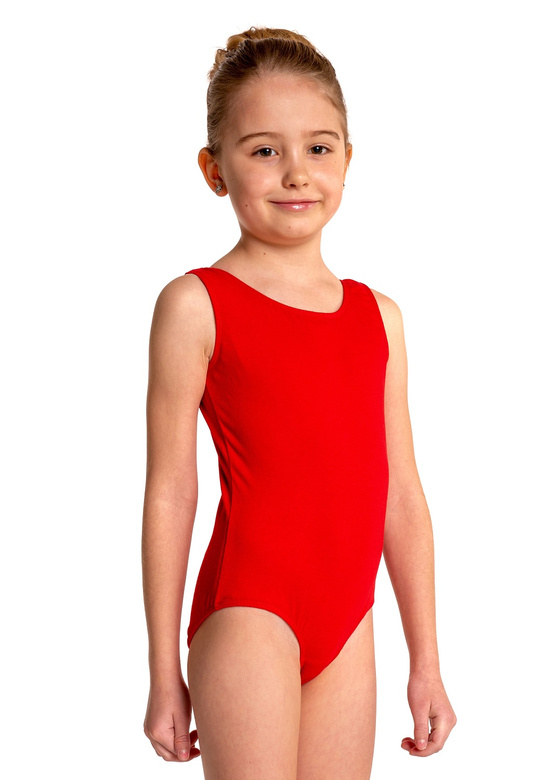 Body de gymnastique sans manches B100B rouge