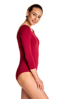 Body allenamento ginnastica con maniche 3/4 B10034 bordeaux