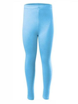 Legging sport femme homme enfant avec une jambe longue en coton bleu ciel