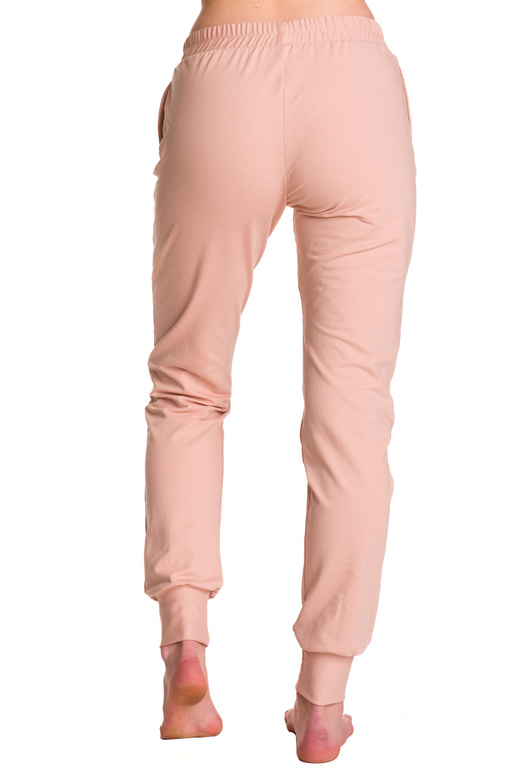 Pantaloni de trening de dama cu o cuta roz pudrat