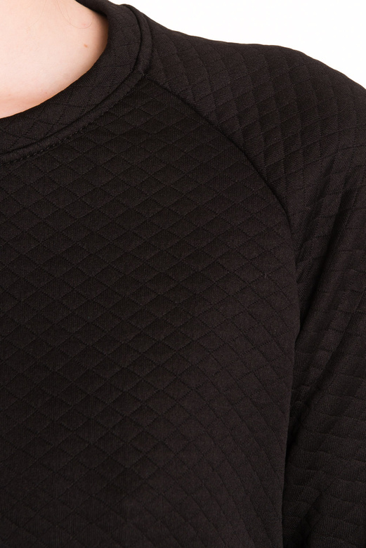 Sudadera deportiva de mujer sin capucha acolchada negra