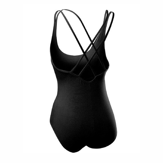 Body d'entraînement gymnastique femme et enfant à bretelles SPIDER B103C noir
