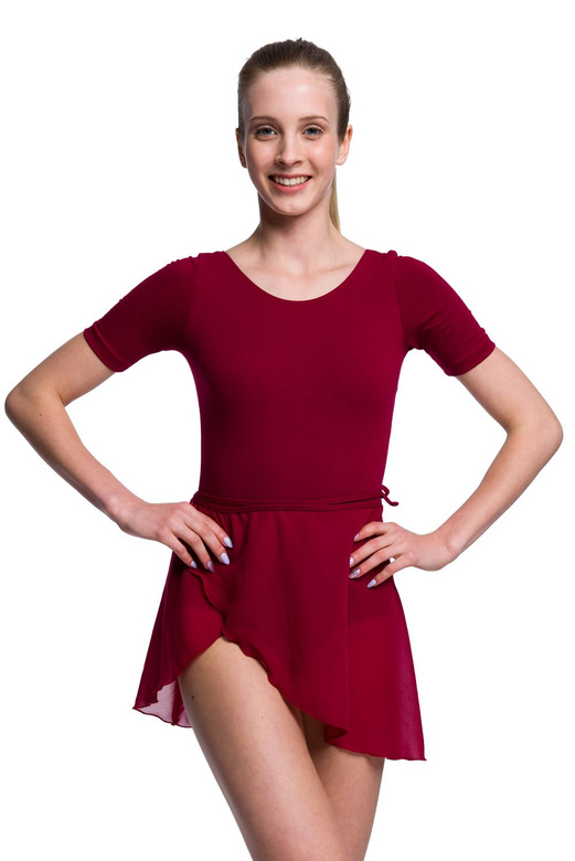 Jupe d'entraînement chiffon nouée - BALLET et GYMNASTIQUE bordeaux