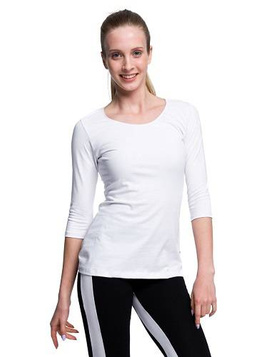 T-shirt med 3/4-ärmar - vit