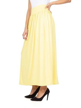 Falda MAXI viscosa - limón