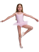 Costume Bodysuit with Tutu and Thin Straps - Pink