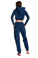 Loose-fit women's jogging pants with denim-like leg design.