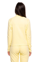 Sport sweatshirt with stand-up collar, zipper and lemon pockets.