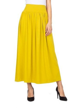 Falda MAXI viscosa - pistacho