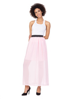 MAXI chiffon skirt - pink