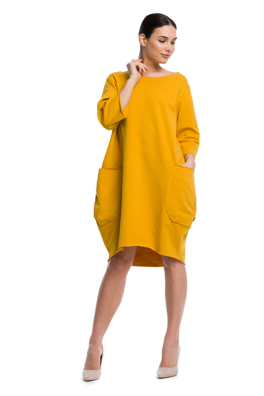 Kleit Tunika Dressipluus Oversize naiste sinep