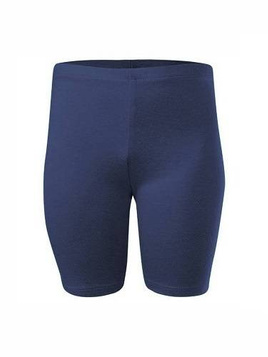Korta sportleggings för kvinnor, män och barn, bomull, marinblå