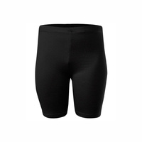 Dam mäns barn sport korta leggings bomull svart