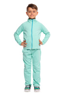 Sudadera deportiva con cuello alto, cremallera y bolsillos, menta