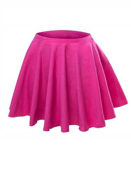 Gonna a ruota svasata - fucsia