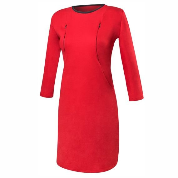 Robe sweat femme rouge pour ALLAITEMENT